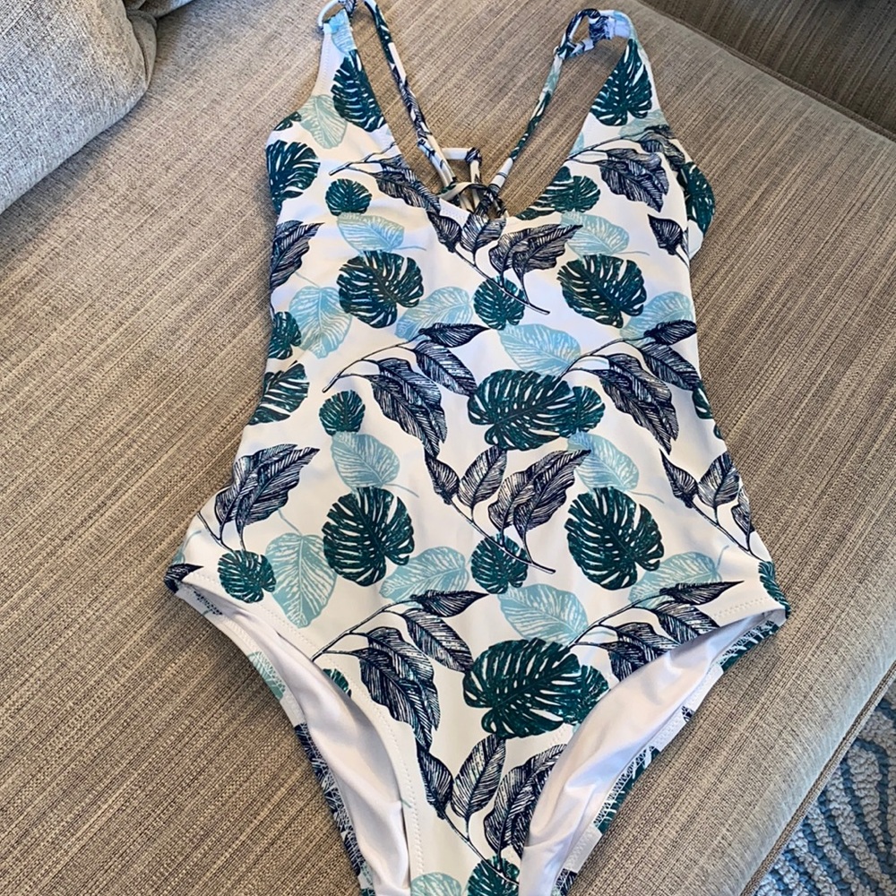 Leave Print Swimsuit